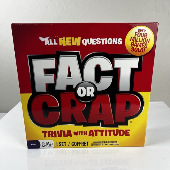 2011 Fact or Crap Board Game Family Game Trivia with Attitude, English Ages 12+ - Picture 4 of 16